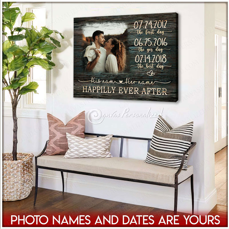 7 Reasons to Give Personalized Canvas Prints as Gifts 33 Happily ever after sign canvas