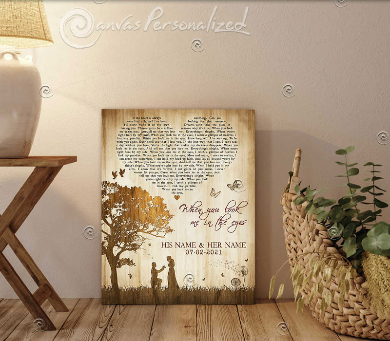 7 Reasons to Give Personalized Canvas Prints as Gifts 32 Custom wedding song lyrics canvas