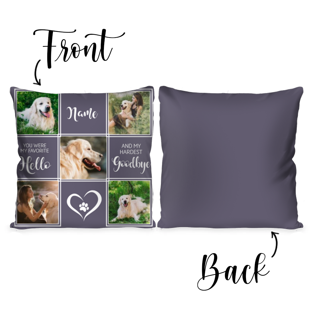 Dog Passed Away Gifts Ideas Customized Dog Memorial Photo Pillow
