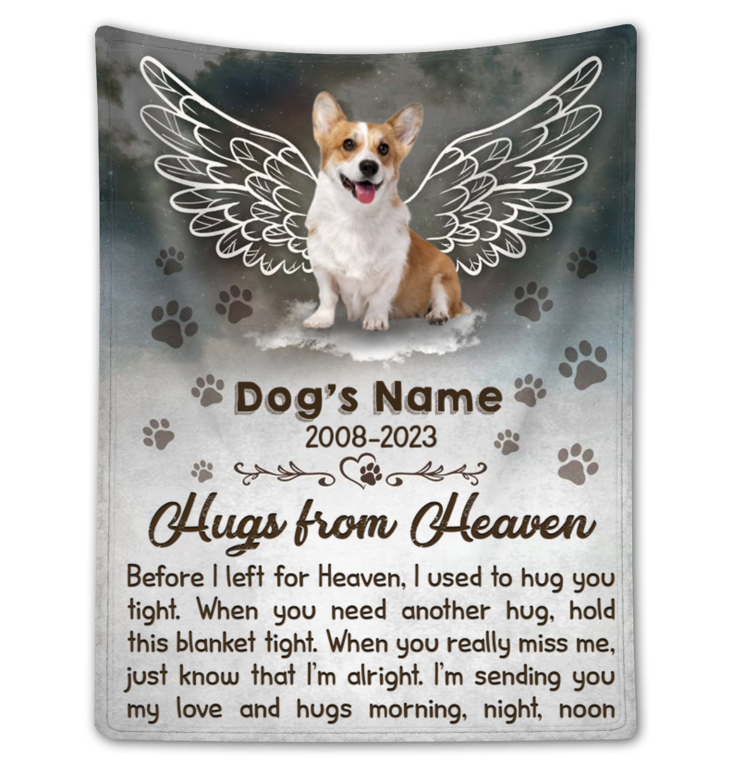 Sympathy Blanket Gift For Dog That Passed Away Dog Memorial Gift Idea