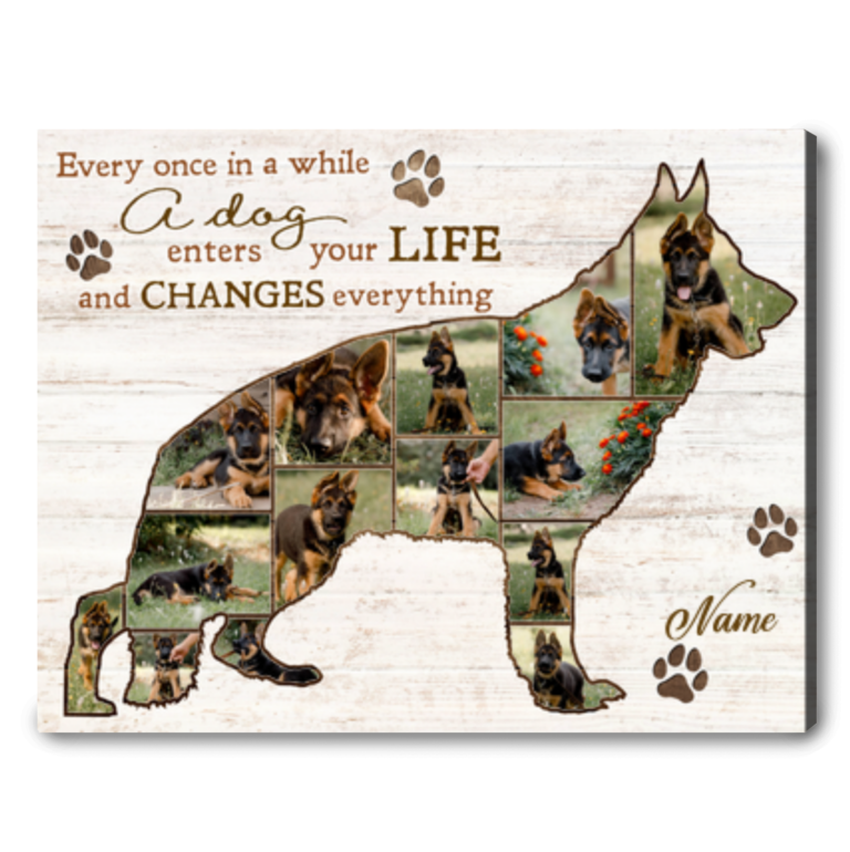Best German Shepherd Dog Gift Idea Personalized Photo Collage Dog