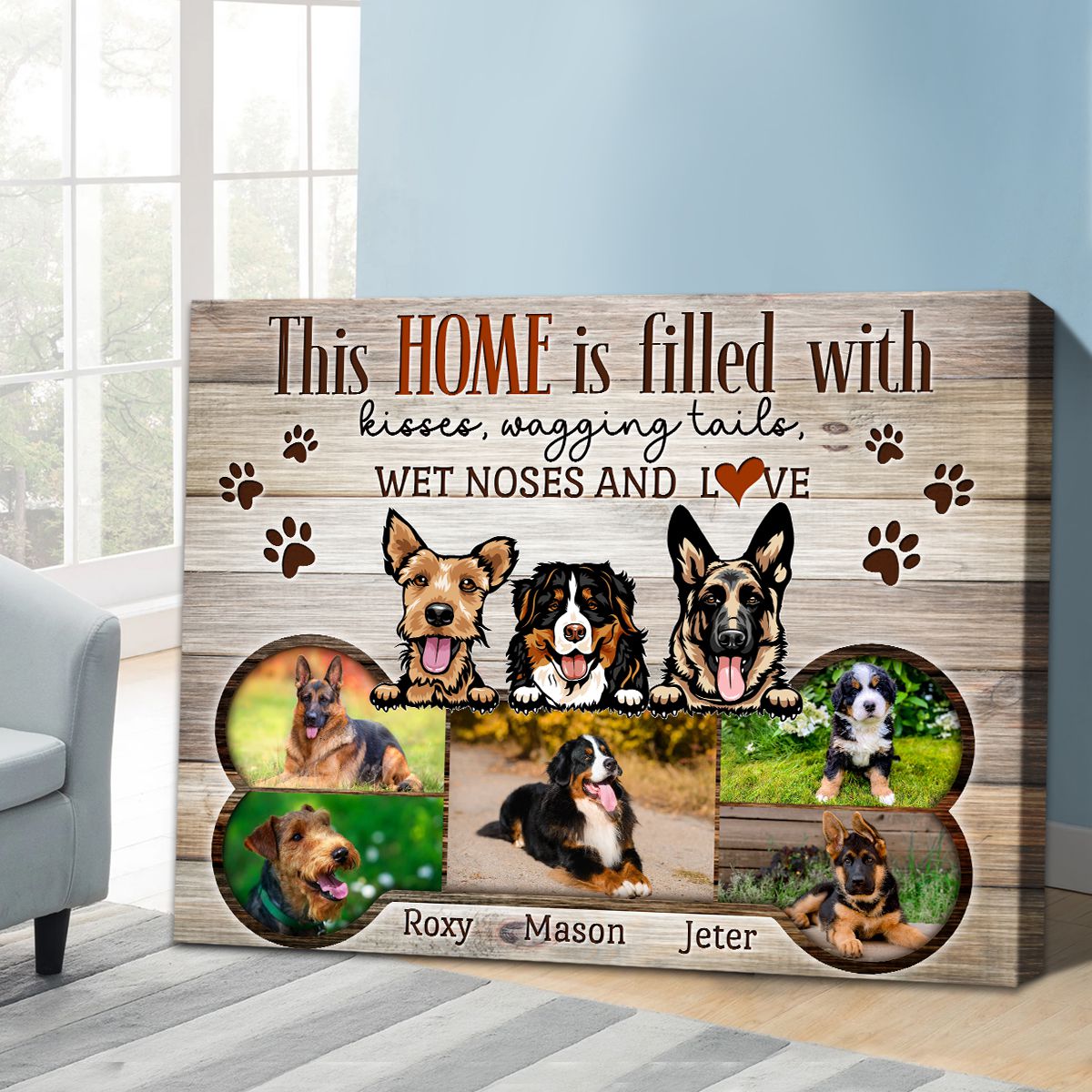 Gift For Dog Lover Canvas Personalized