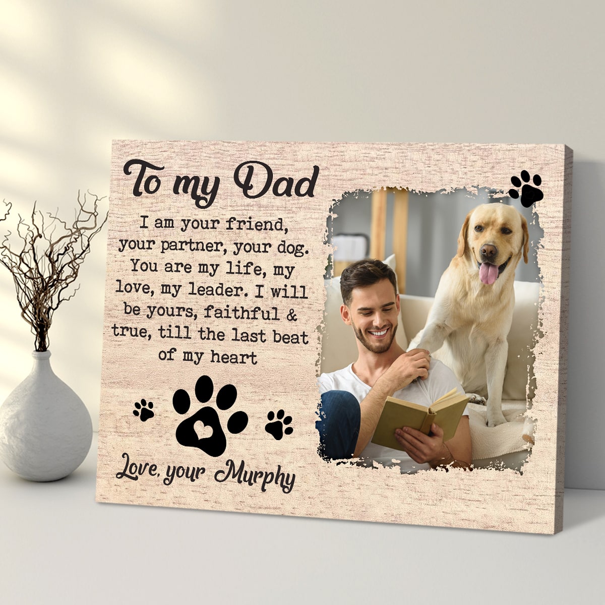 Gift For Dog Lover Canvas Personalized
